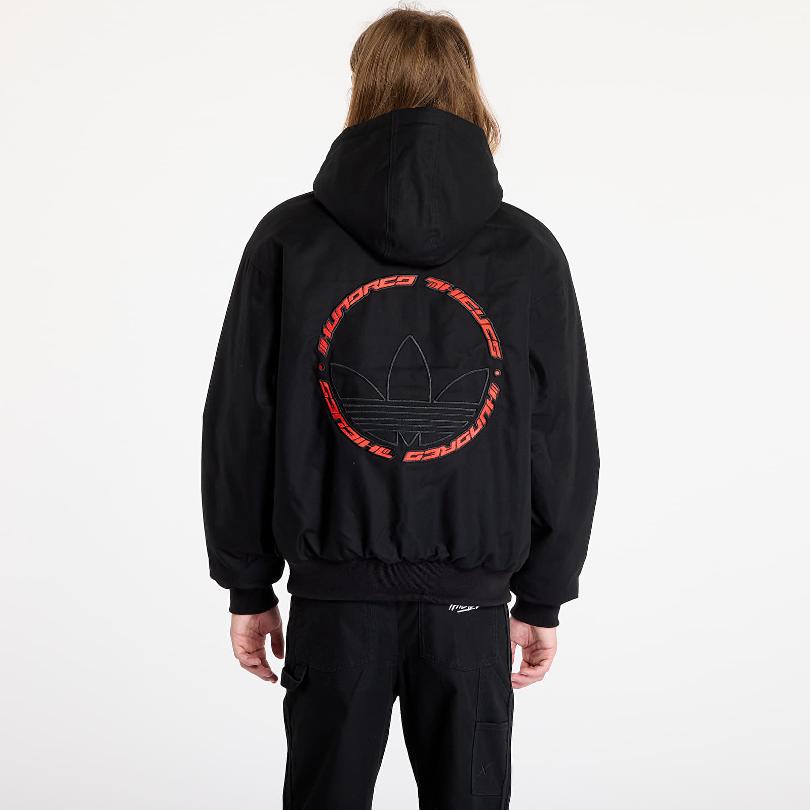 Pánské bundy adidas x 100 Thieves Jacket Black