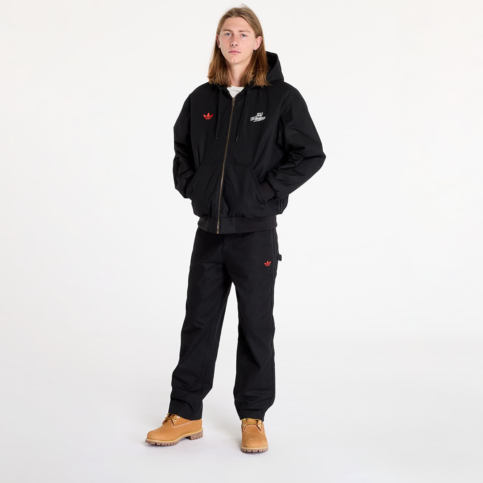 Pánské bundy adidas x 100 Thieves Jacket Black