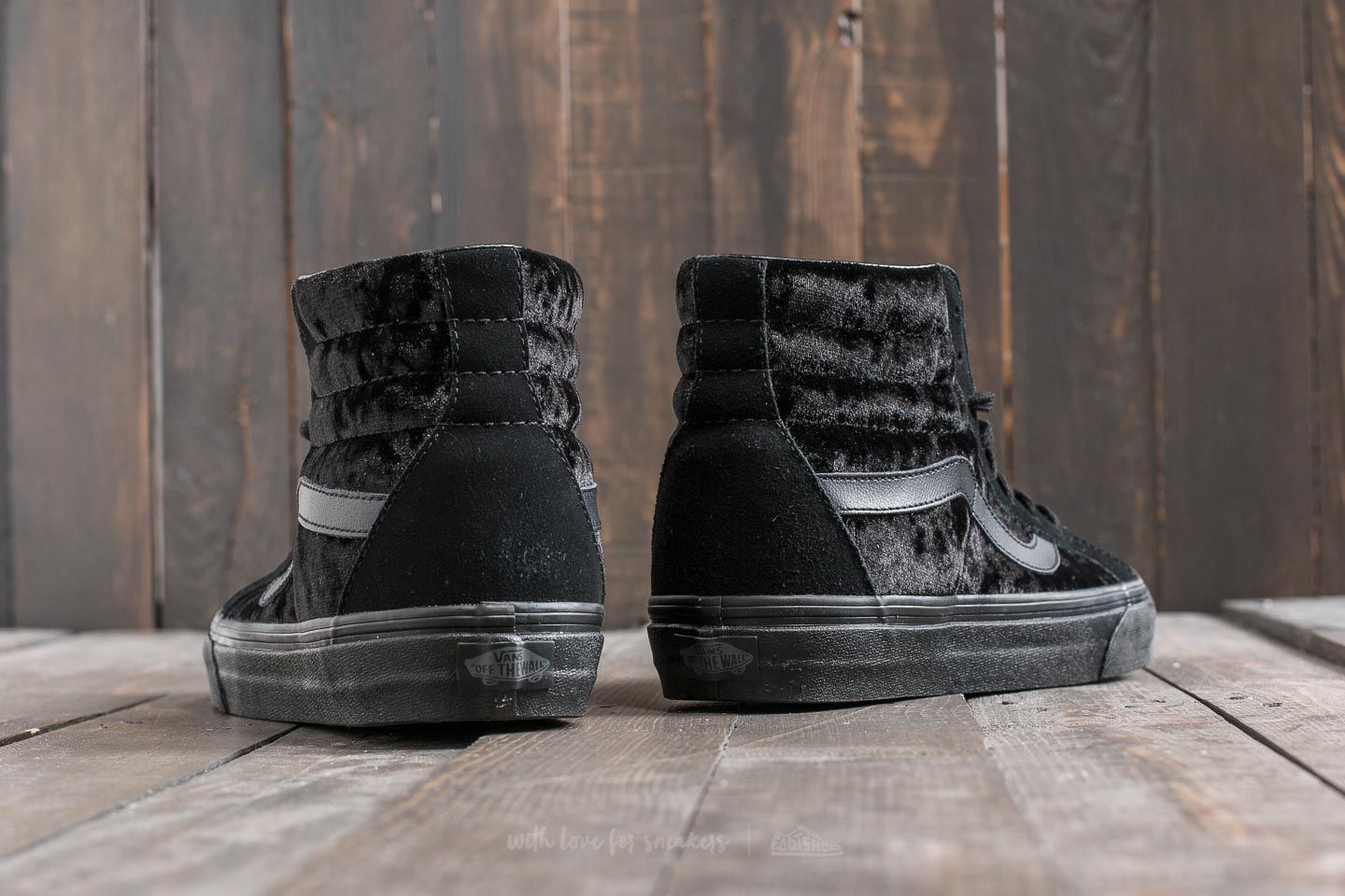 Black vans velvet cheap