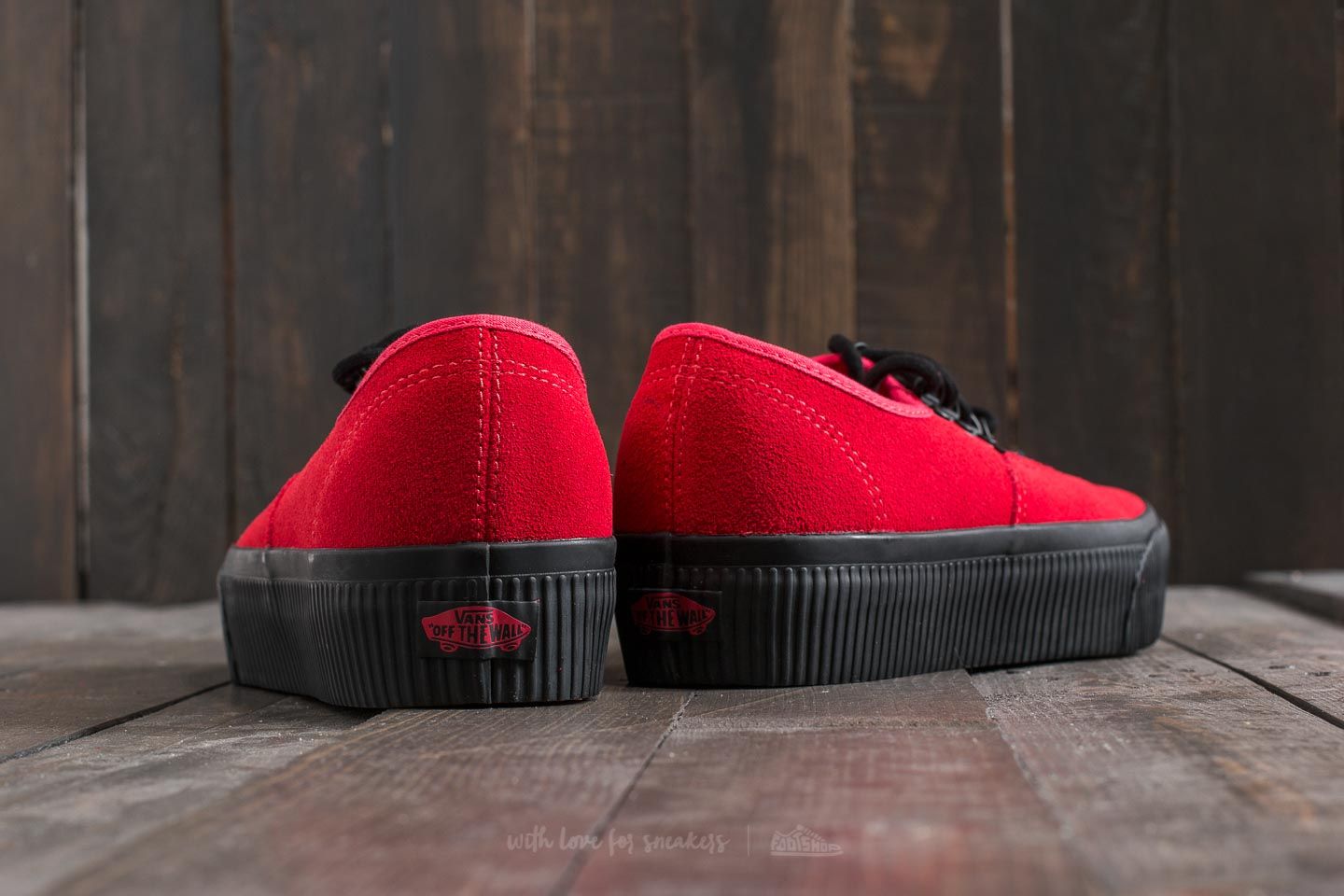 Dámské tenisky a boty Vans Authentic Platform (Embossed) Rococco Red/ Black