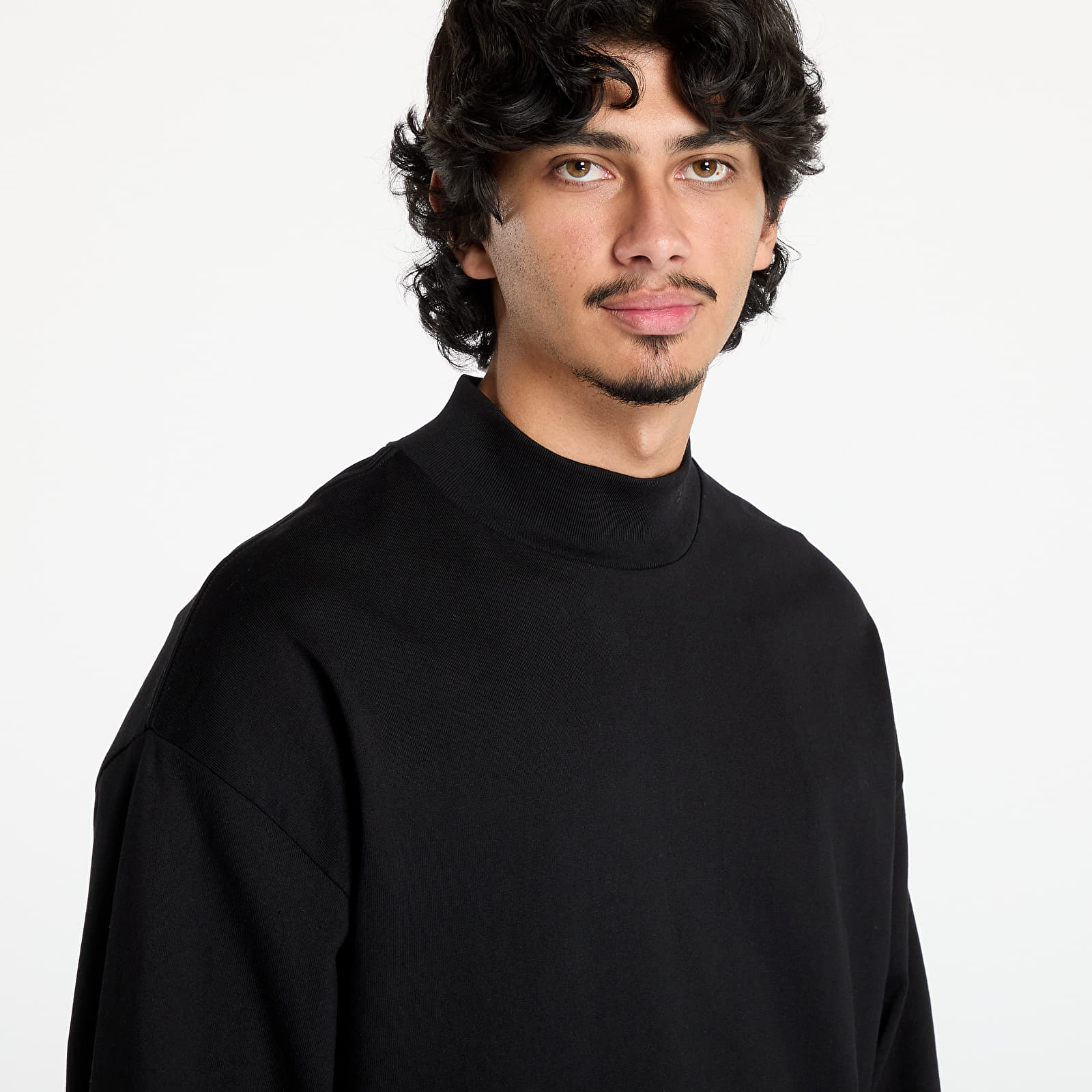 T-shirty męskie Carhartt WIP L/S Script Mockneck T-Shirt UNISEX Black