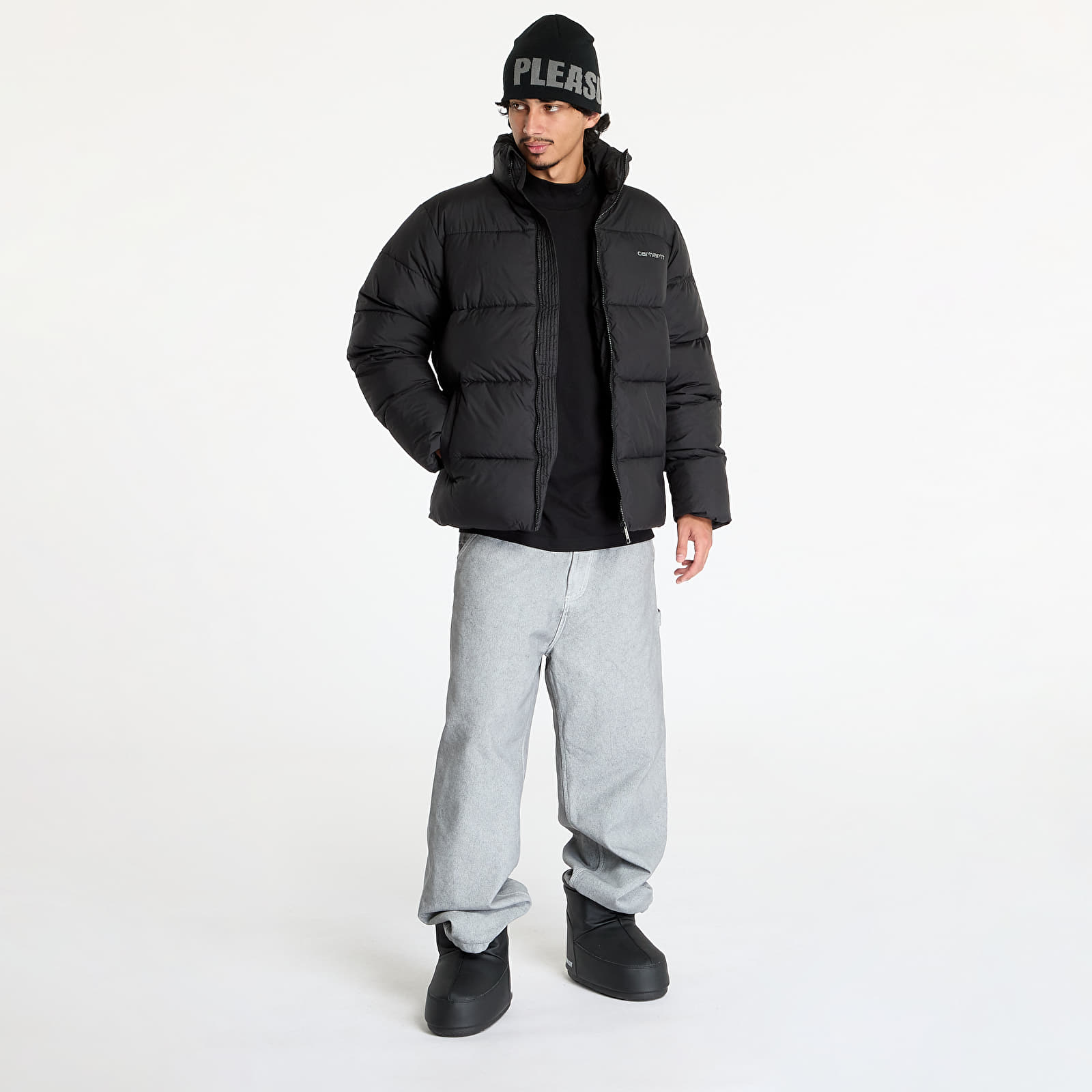 Herrenjacken Carhartt WIP Springfield Jacket UNISEX Black/ Misty Grey