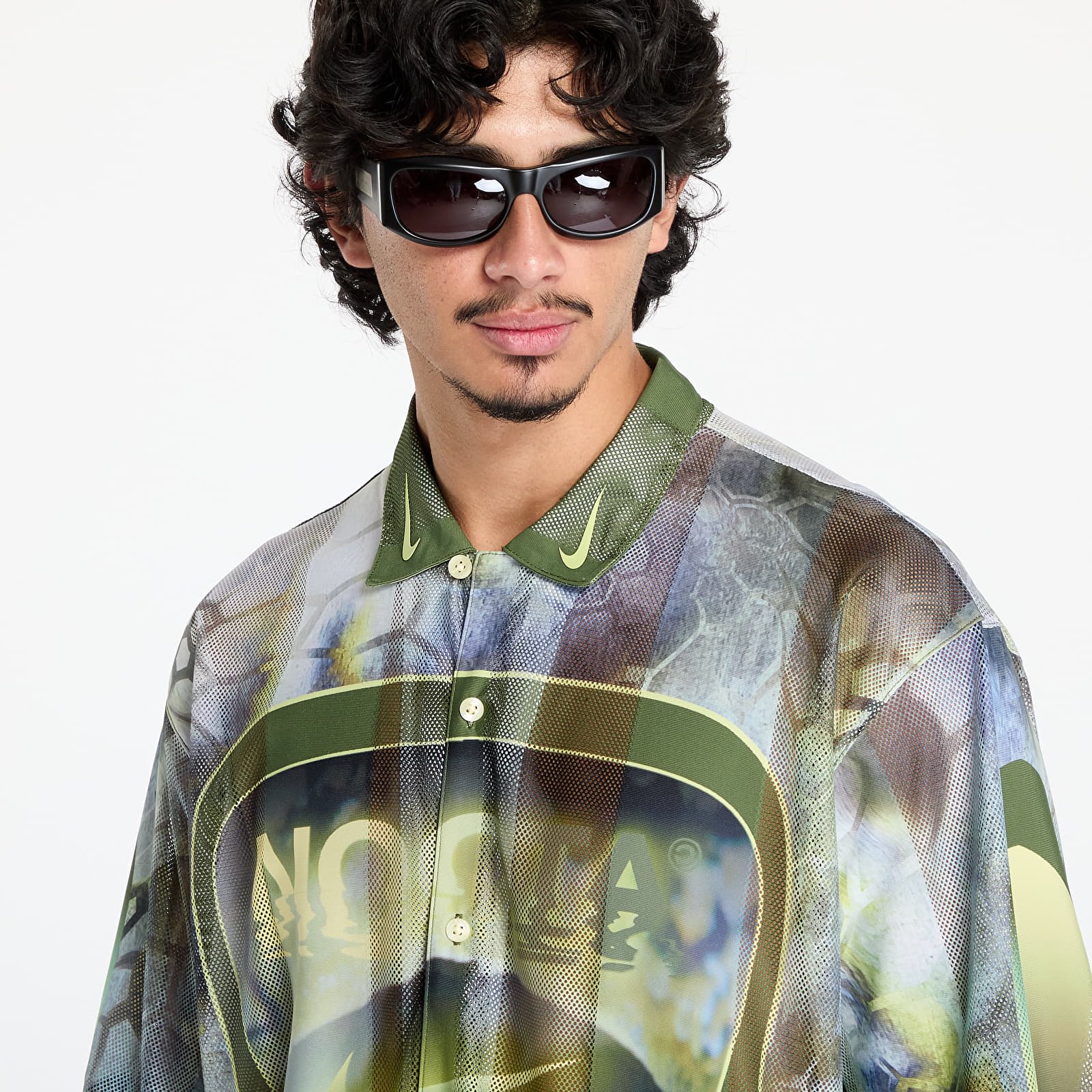 Men's T-shirts Nike x NOCTA Opal Men's Button-Down Top Oil Green/ Black