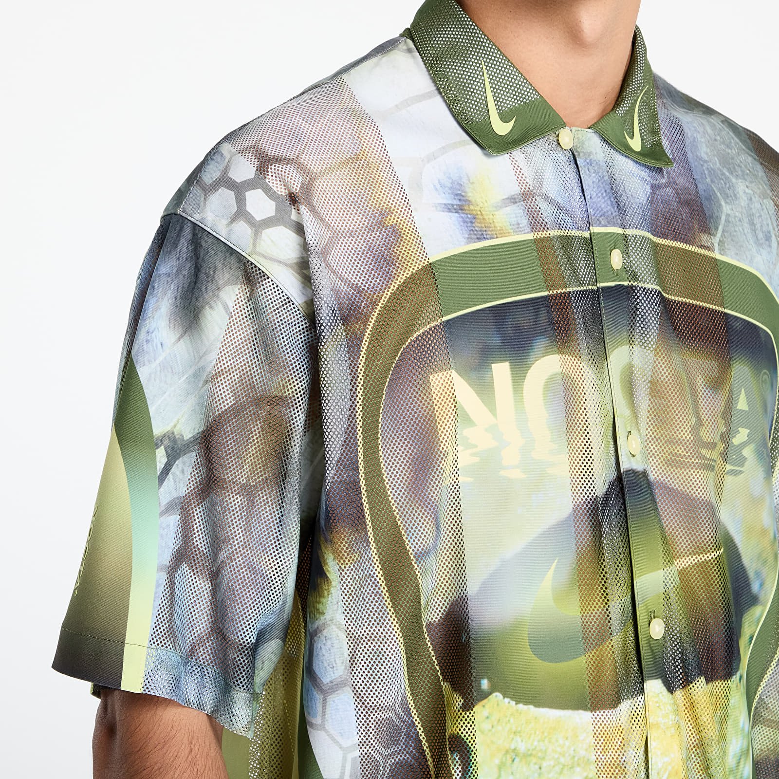 Men's T-shirts Nike x NOCTA Opal Men's Button-Down Top Oil Green/ Black