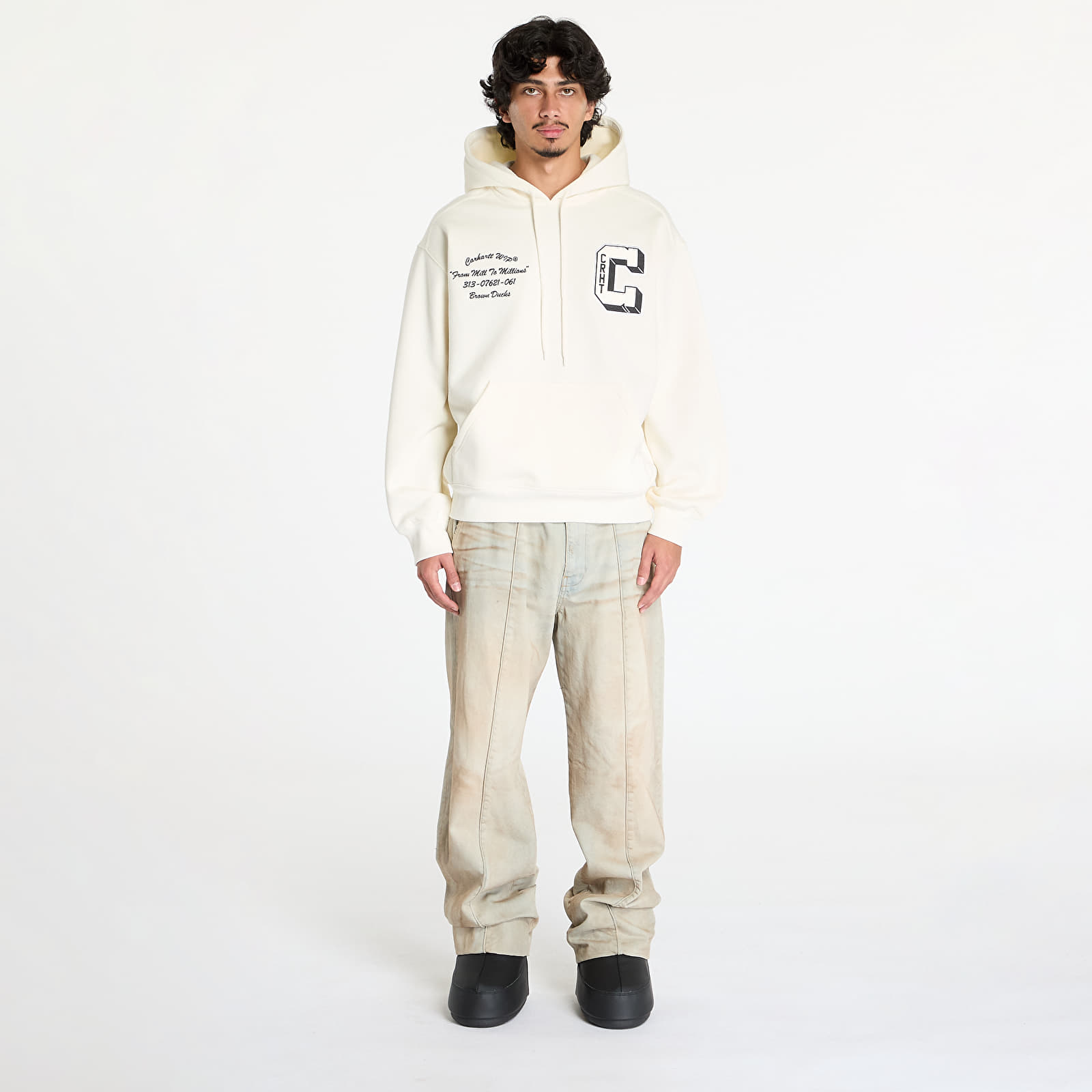 Meeste kapuutsiga dressid Carhartt WIP Hooded Brown Ducks Sweat UNISEX Wax