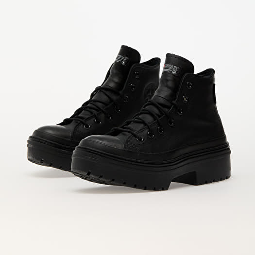 Platform all black fashion converse