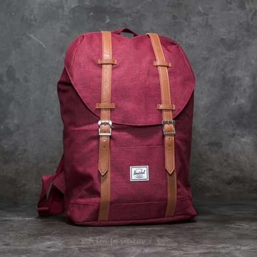 Accessories Herschel Supply Co. Retreat Mid Volume Backpack Winetasting Crosshatch Tan Synthetic Leather Footshop