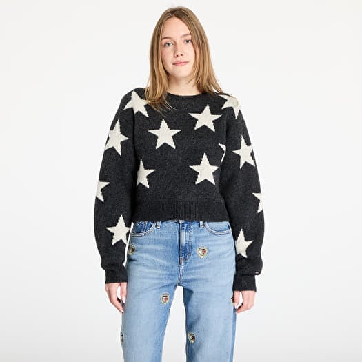 Tommy Jeans Star Patern Sweater Black