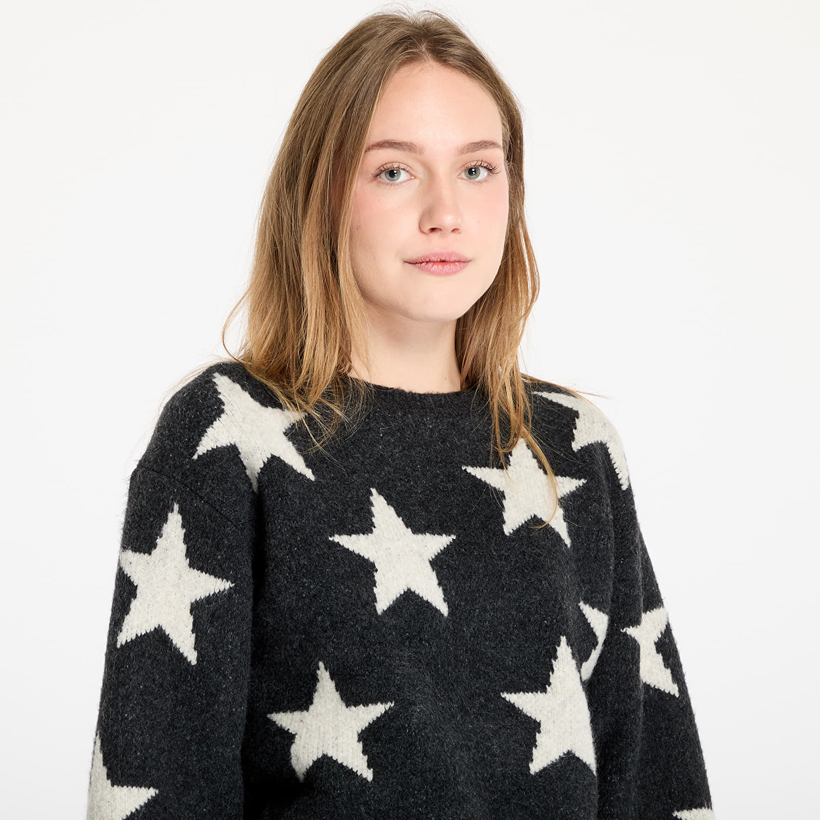 Pulover Tommy Jeans Star Patern Sweater Black - 1 | YEO