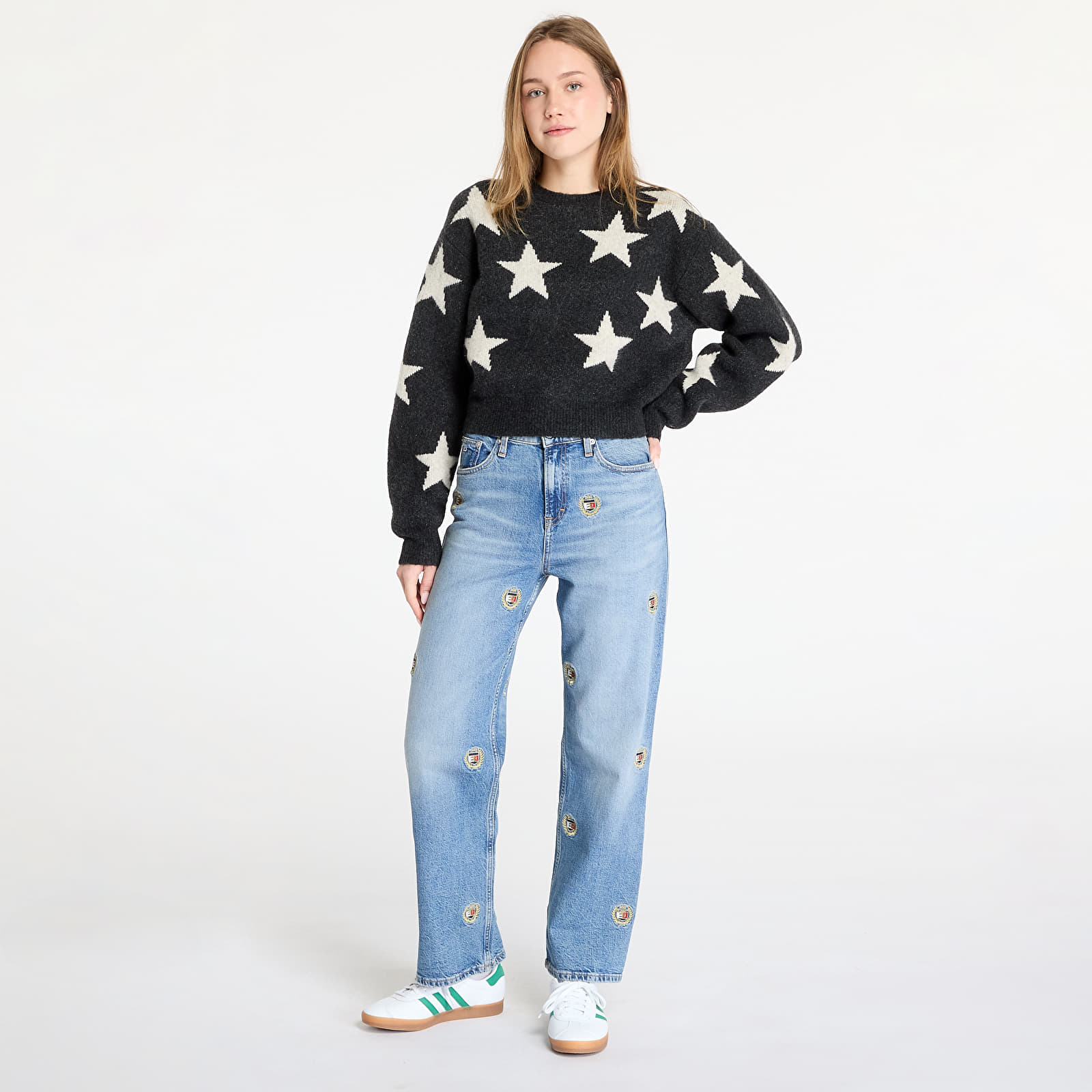 Pullover für Frauen Tommy Jeans Star Patern Sweater Black