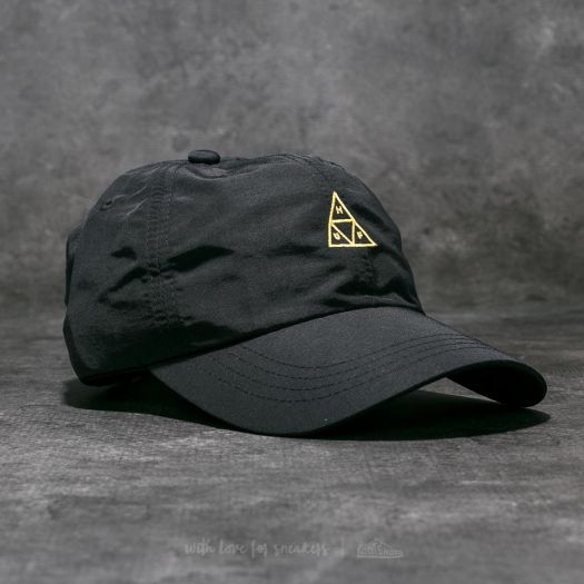 Caps HUF Apparel Cap Trip Tri Curved Visor 6 Panel Black Footshop