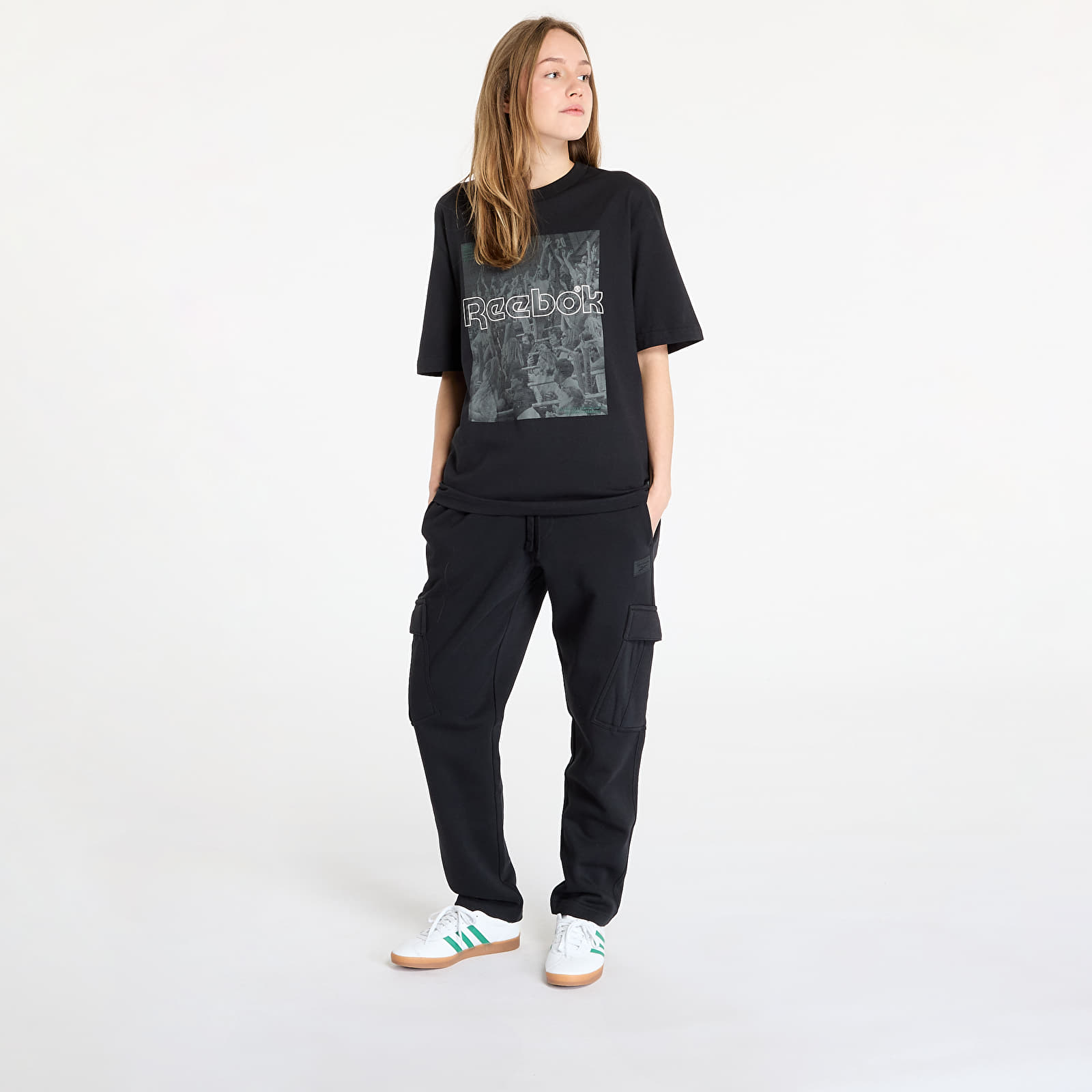 Jogger Pants Reebok Classics Team Tradition Knit Cargo Pants UNISEX Black Footshop
