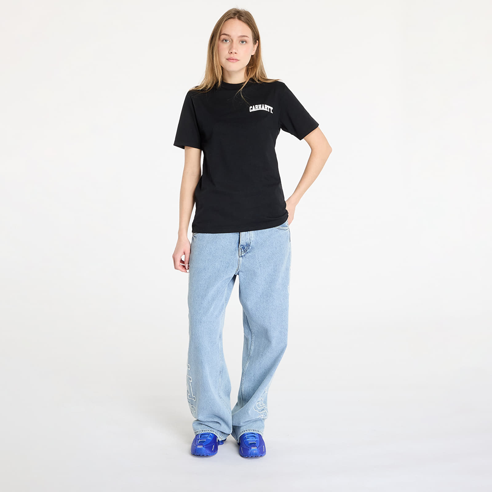 T-Shirts Carhartt WIP University Script Short Sleeve T-Shirt UNISEX Black/ White