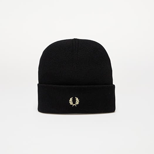 FRED PERRY Classic Beanie Black/ Champagne