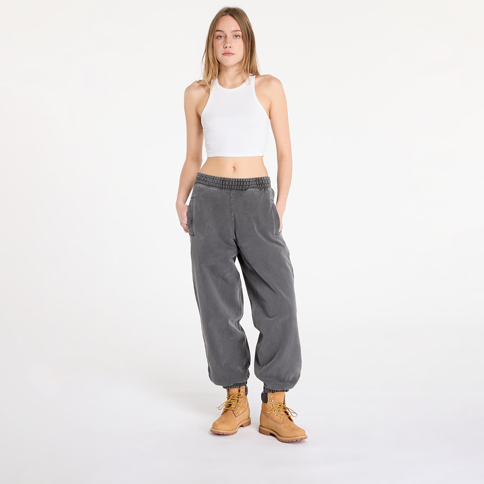 Pánské tepláky Carhartt WIP Vista Grand Sweat Pant UNISEX Graphite Garment Dyed