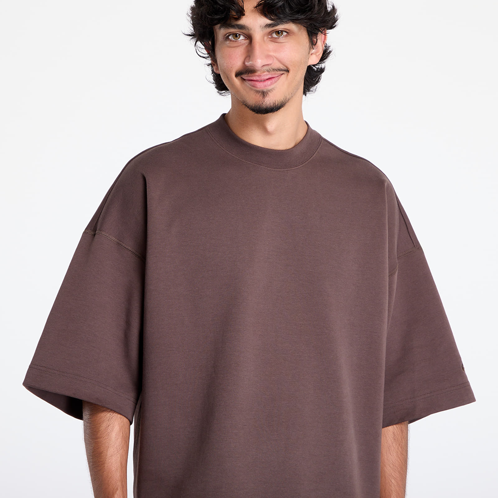 T-Shirts Nike M Tech Fleece Short Sleeve Tee Baroque Brown/ Baroque Brown