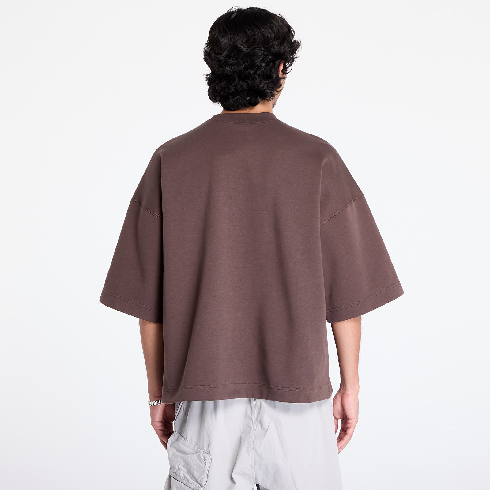 T-Shirts Nike M Tech Fleece Short Sleeve Tee Baroque Brown/ Baroque Brown