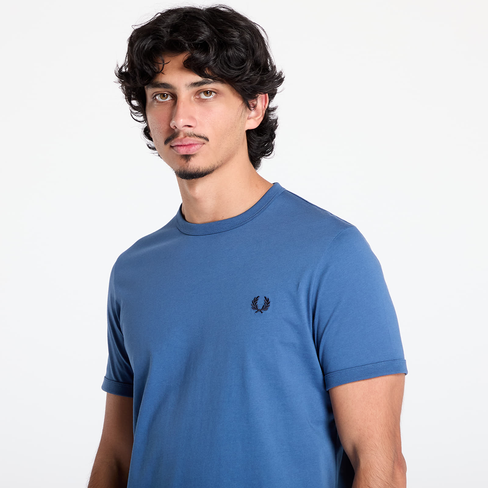 Men's T-shirts FRED PERRY Ringer T-Shirt Midnight Blue