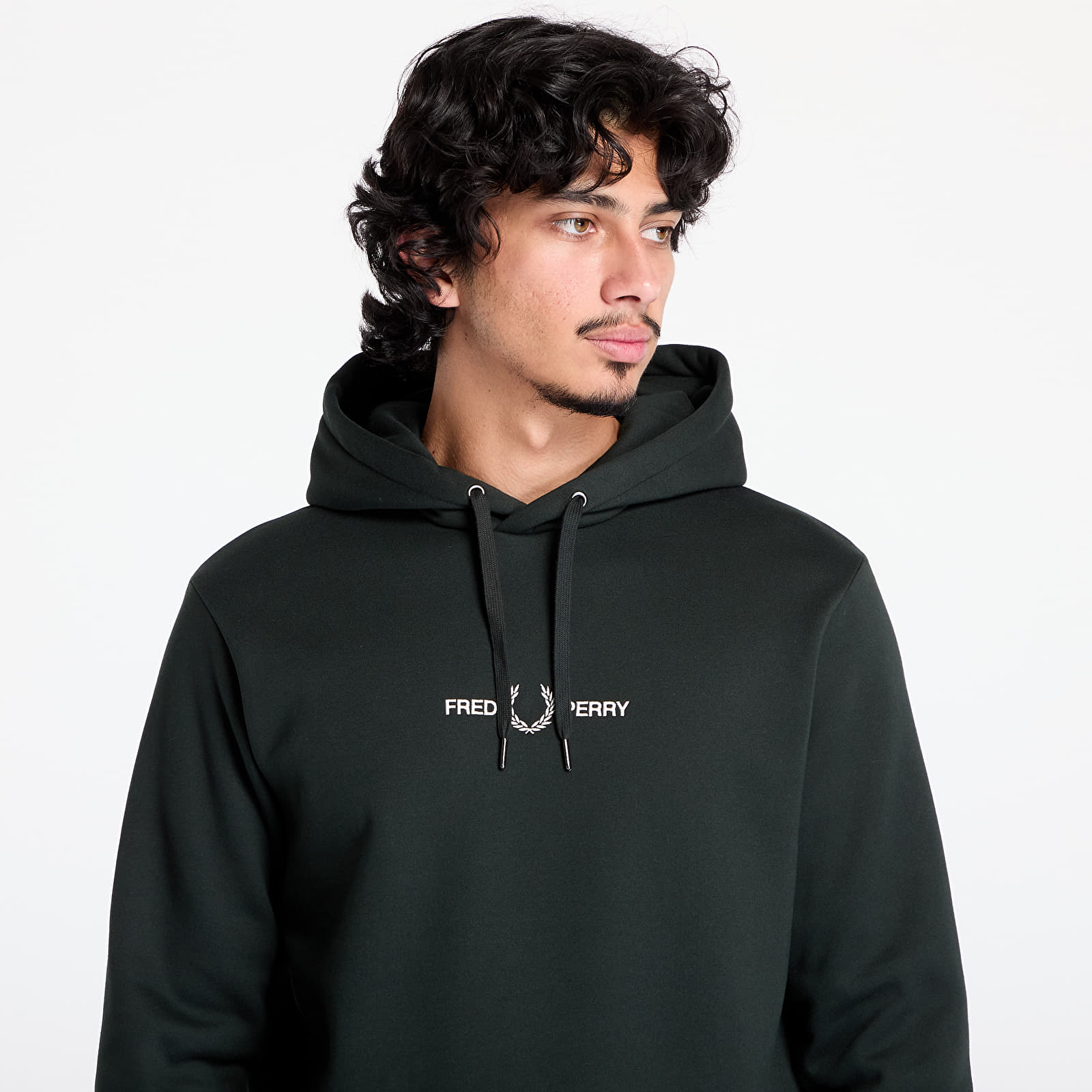 Fred perry embroidered hoodie online