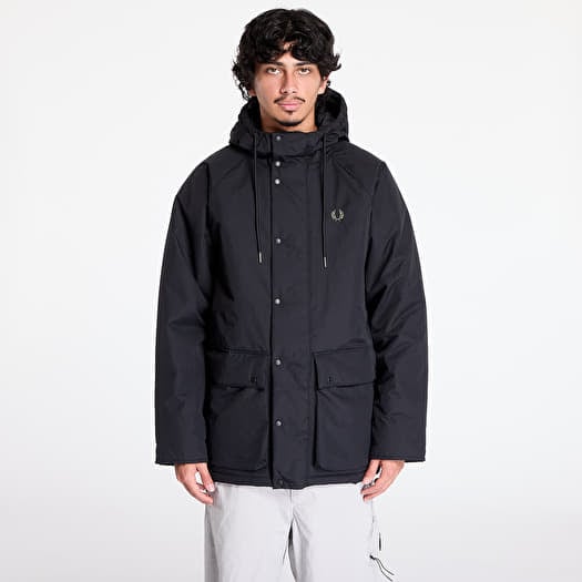 FRED PERRY Padded Zip Through Jacket Black