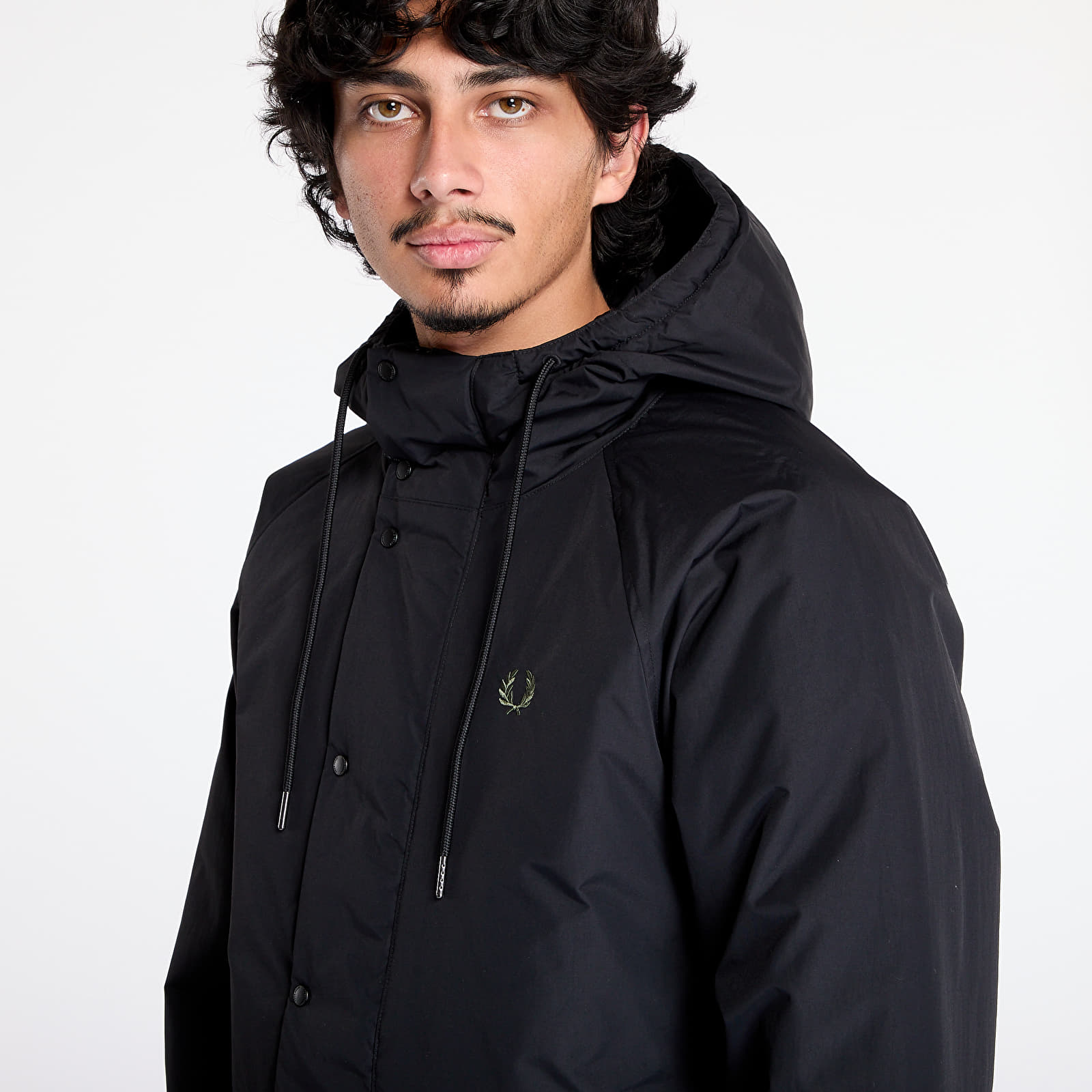 Férfi kabátok FRED PERRY Padded Zip Through Jacket Black