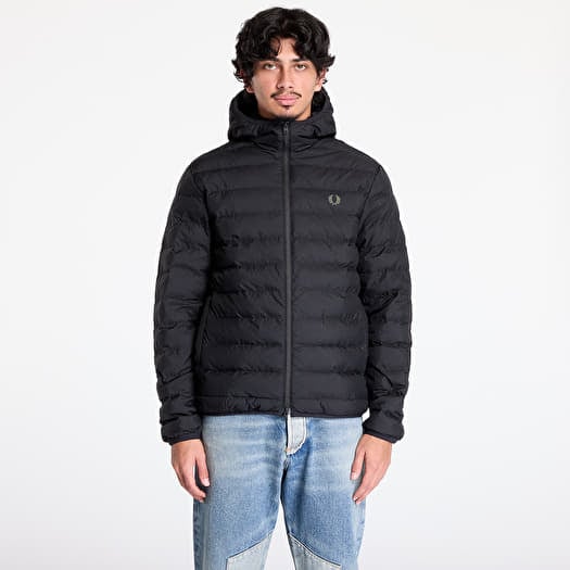 FRED PERRY Hooded Insulated Jacket Black