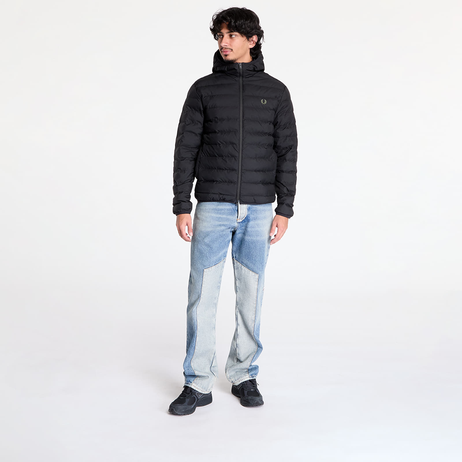 Herrenjacken FRED PERRY Hooded Insulated Jacket Black