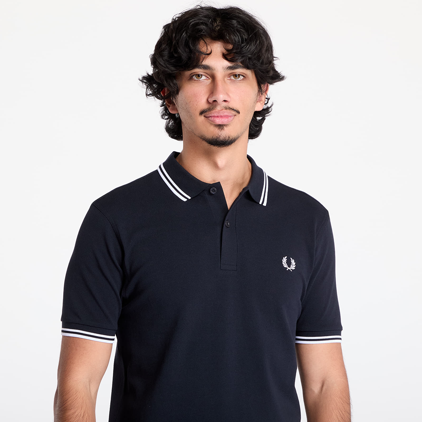 T-shirty męskie FRED PERRY The Twin Tipped Fp Shirt Navy/ White