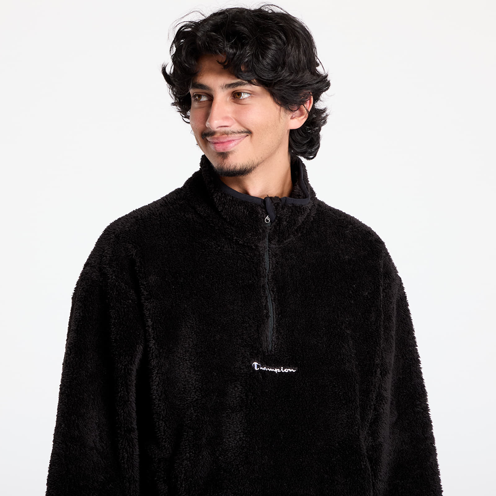 Pánské mikiny Champion Half Zip Top Black
