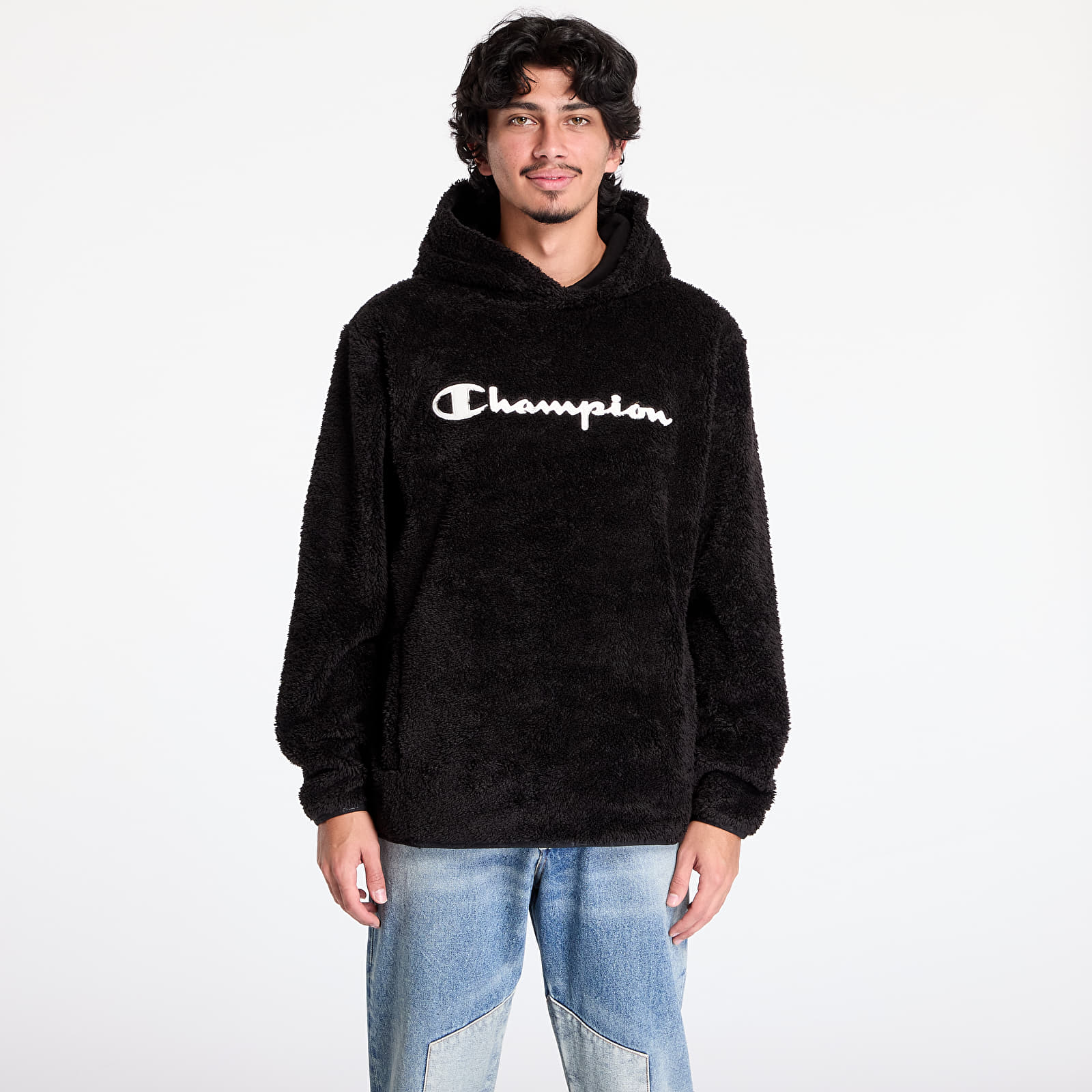 Pánské mikiny Champion Hooded Top Black