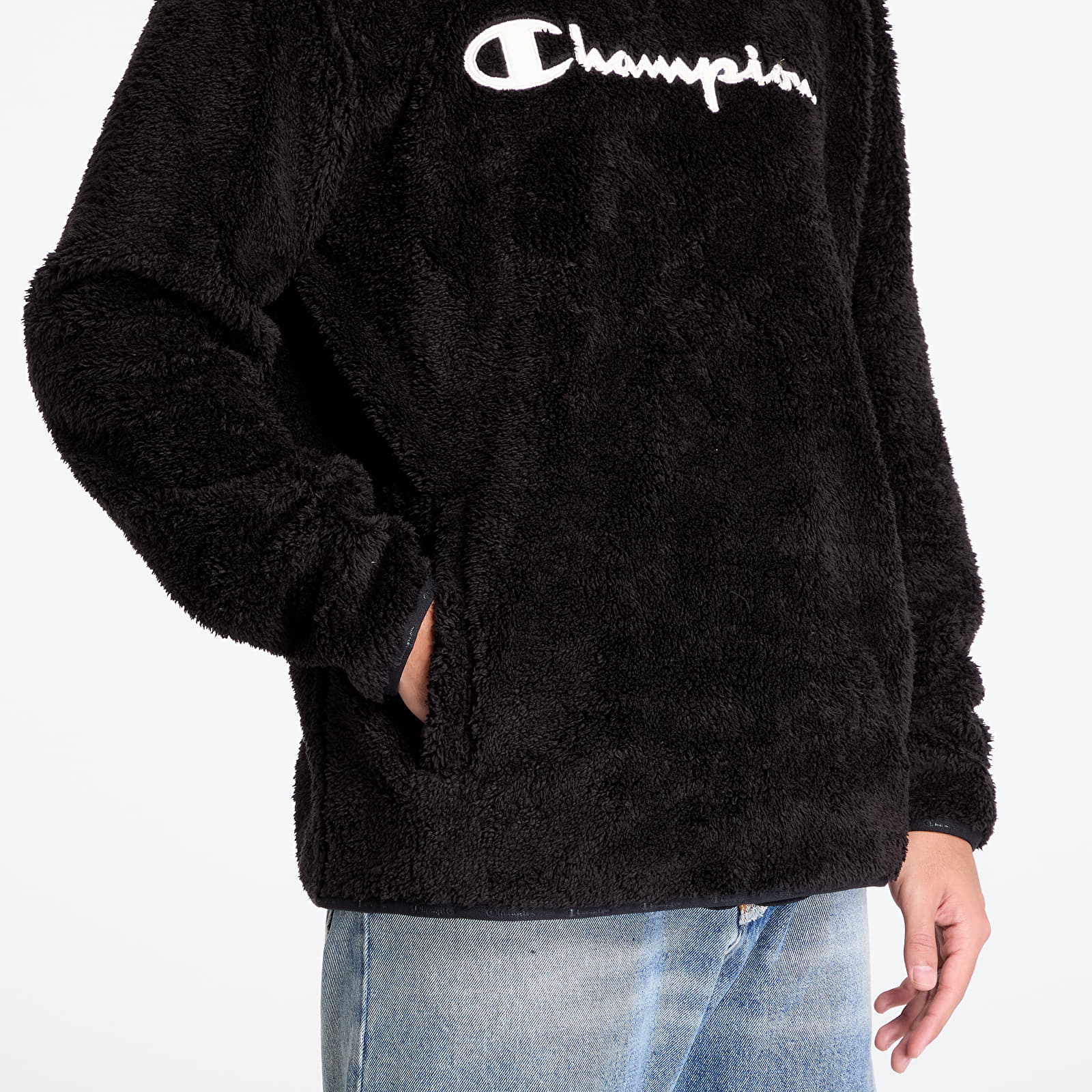Pánské mikiny Champion Hooded Top Black