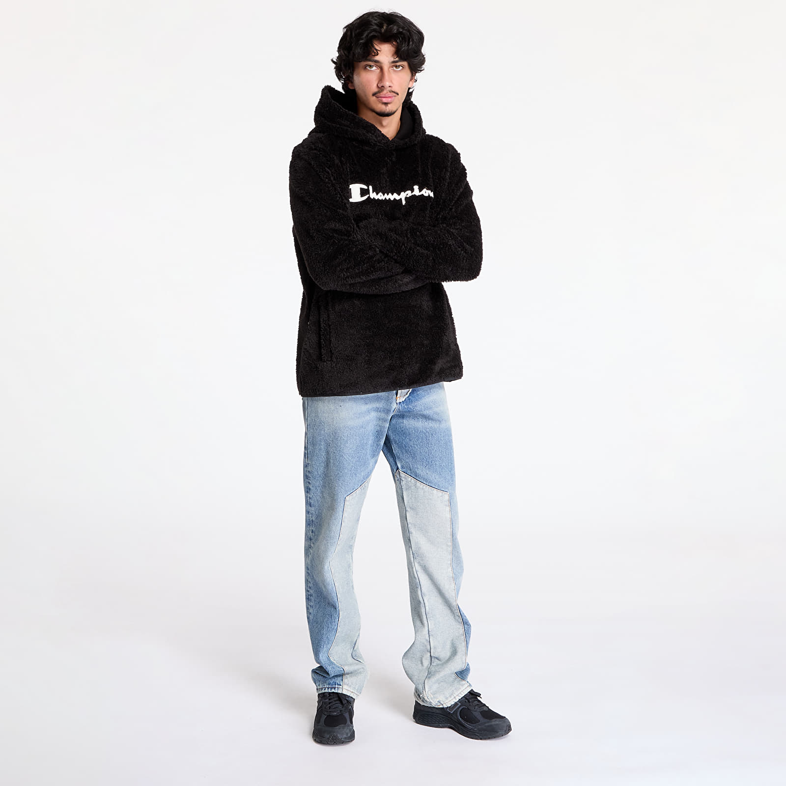 Pánské mikiny Champion Hooded Top Black