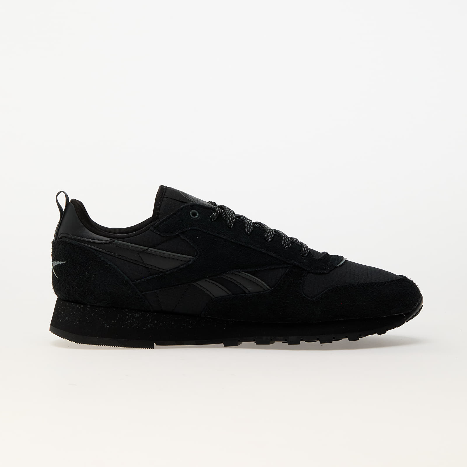 Reebok classic black suede sales