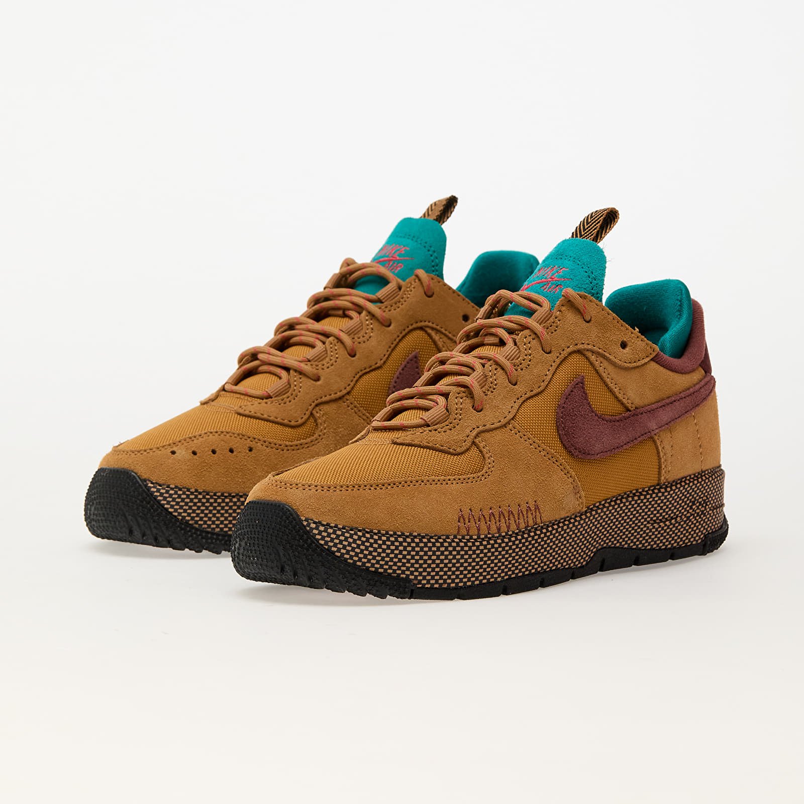 Women's shoes Nike W Air Force 1 Wild Flax/ Red Sepia-Teal Charge-Black