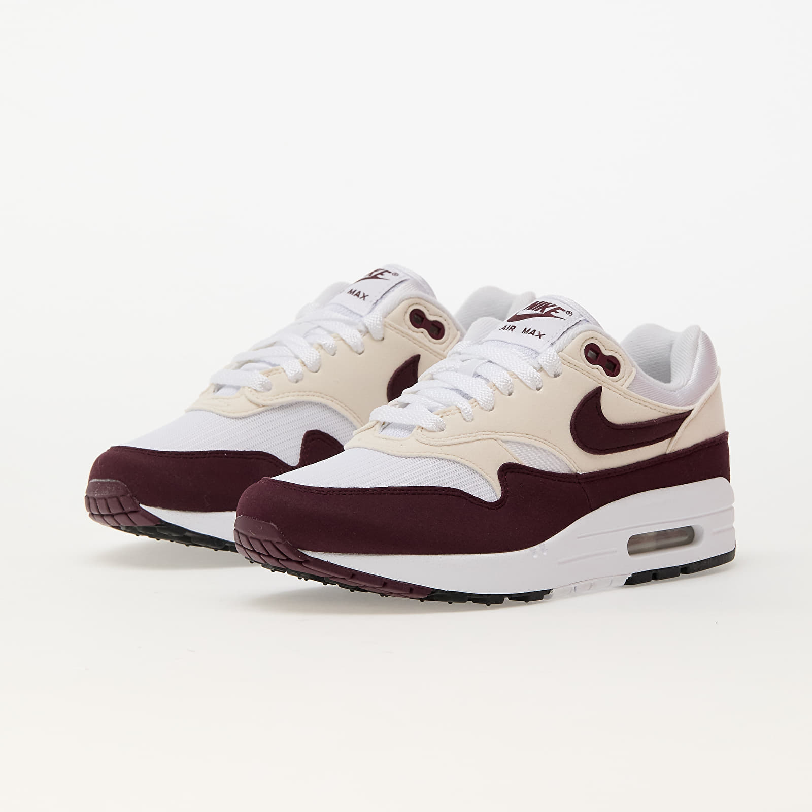 Damen Sneaker und Schuhe Nike W Air Max 1 White Night Maroon Phantom Black Footshop