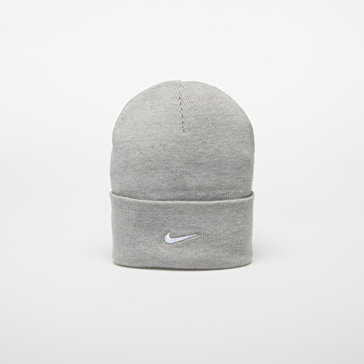 Nike Peak Swoosh Beanie Dk Grey Heather/ White