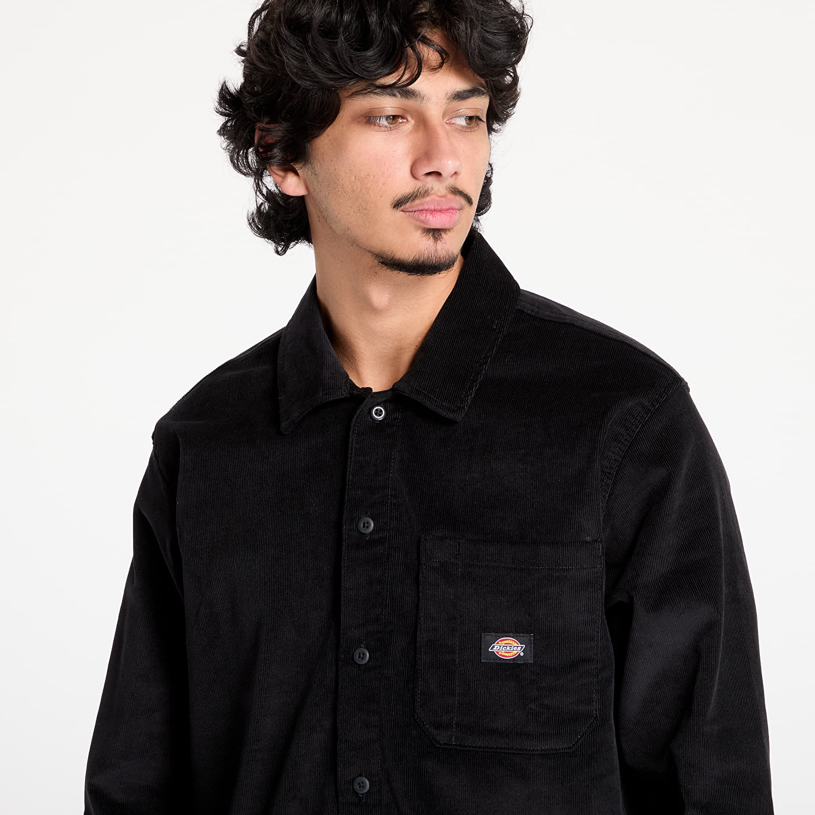 Ingek Dickies Corduroy Long Sleeve Shirt Black