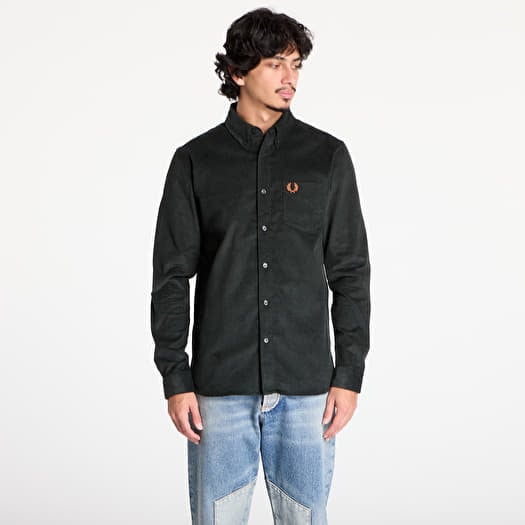 FRED PERRY Corduroy Shirt Night Green
