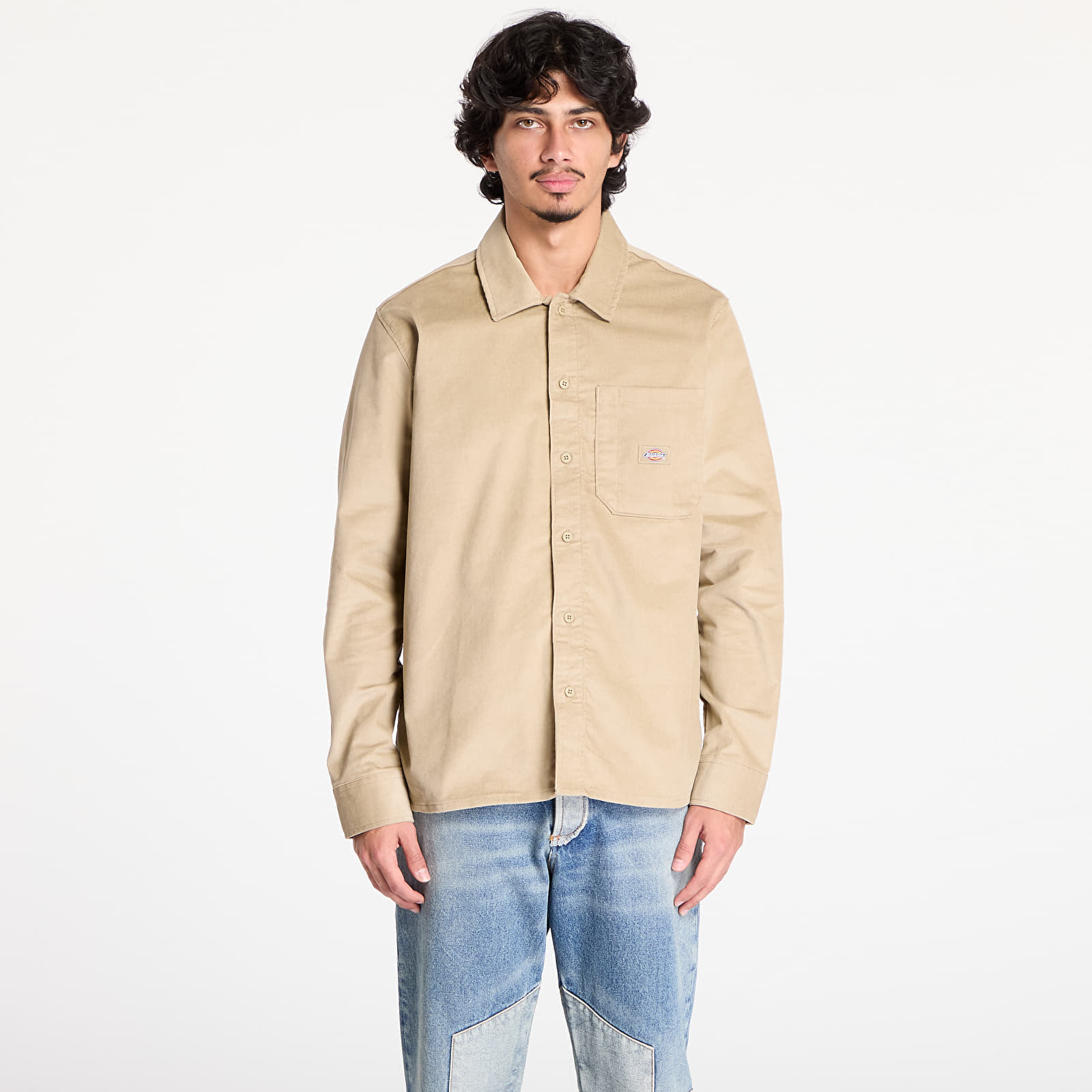 Chemise Dickies Corduroy Long Sleeve Shirt Khaki S