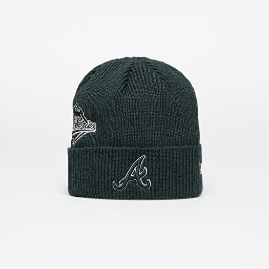New Era Atlanta Braves Knit Medium MLB Ws Patch Beanie Dark Green
