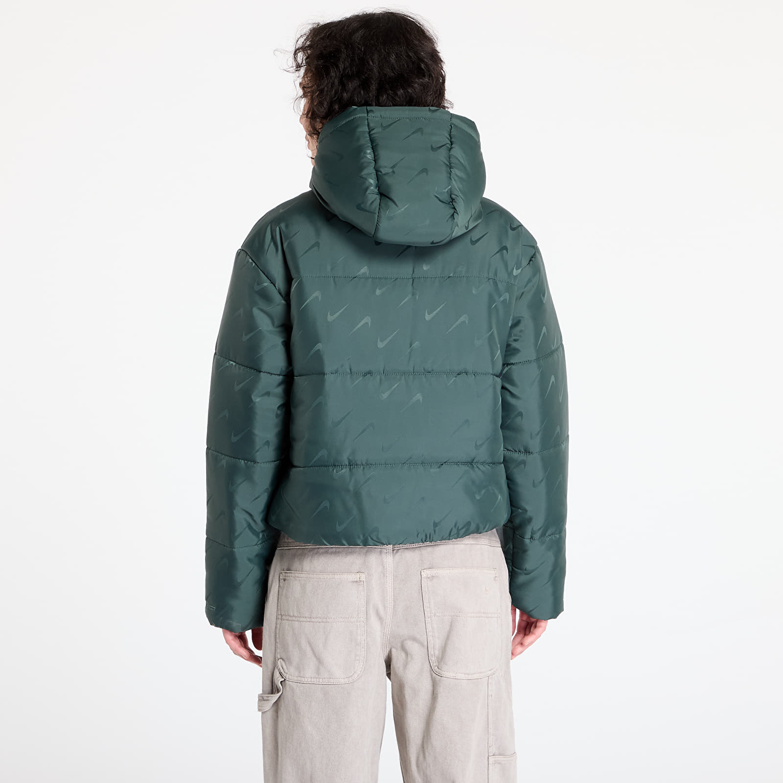 Jassen Nike Sportswear Classic Women's Loose Therma-FIT Puffer Jacket Vintage Green/ White