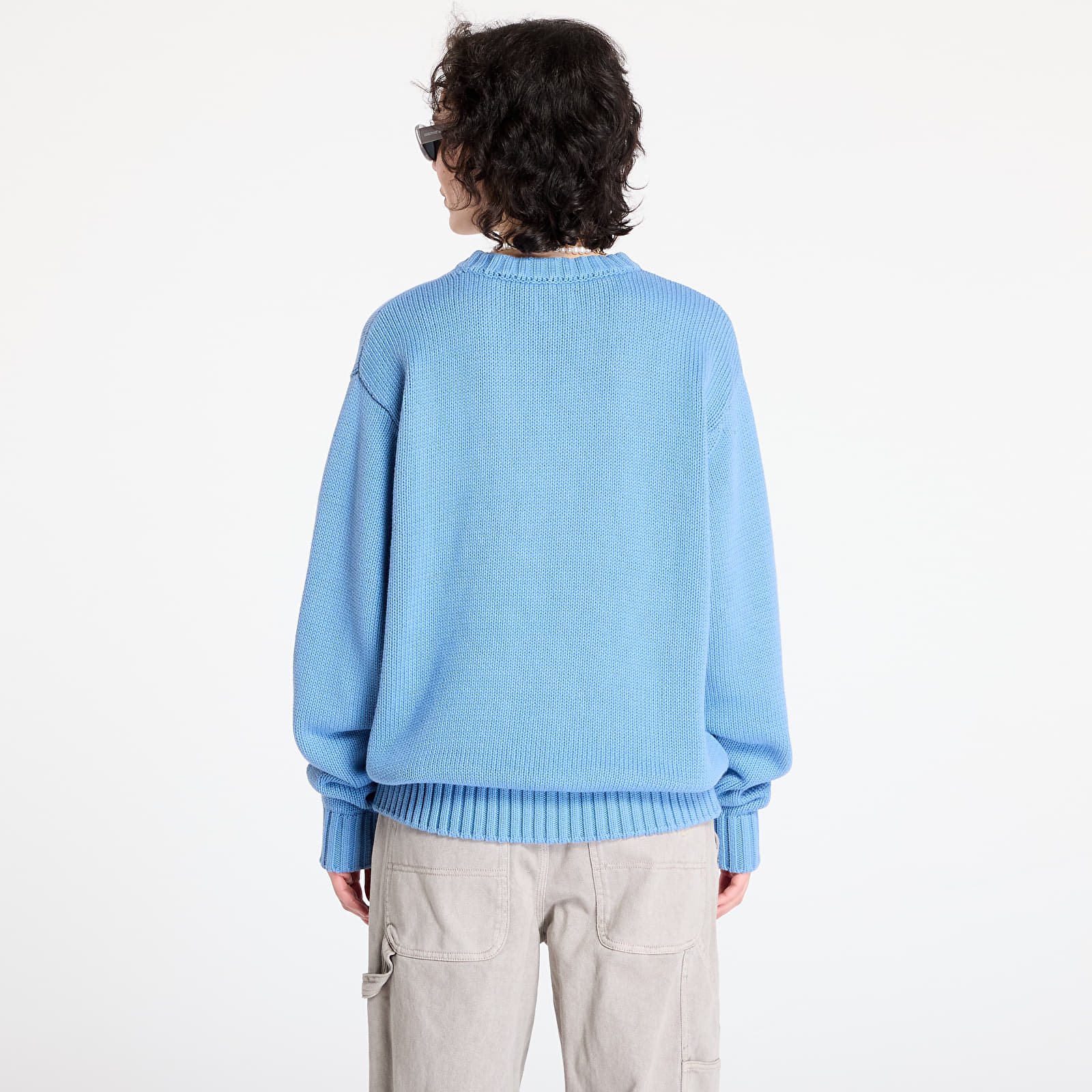 Pulóverek Patta Original Clothing Knitted Jumper UNISEX Dusty Blue