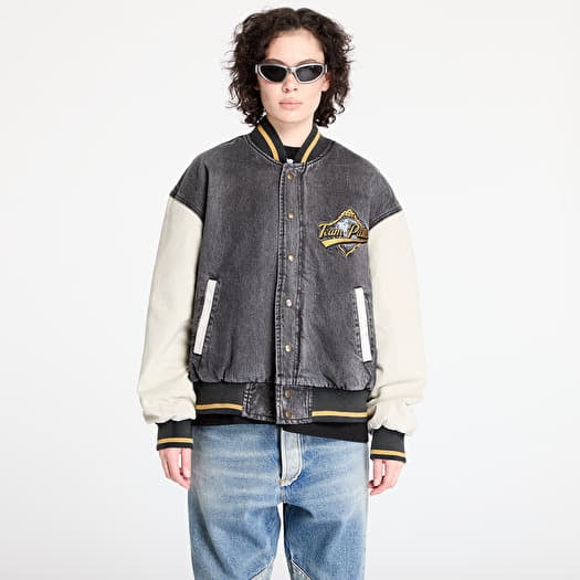Bomber Patta Homerun Denim Varsity Jacket UNISEX Black