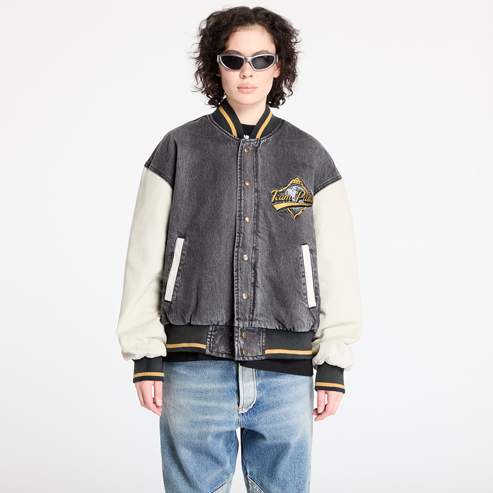 Bombery Patta Homerun Denim Varsity Jacket UNISEX Black