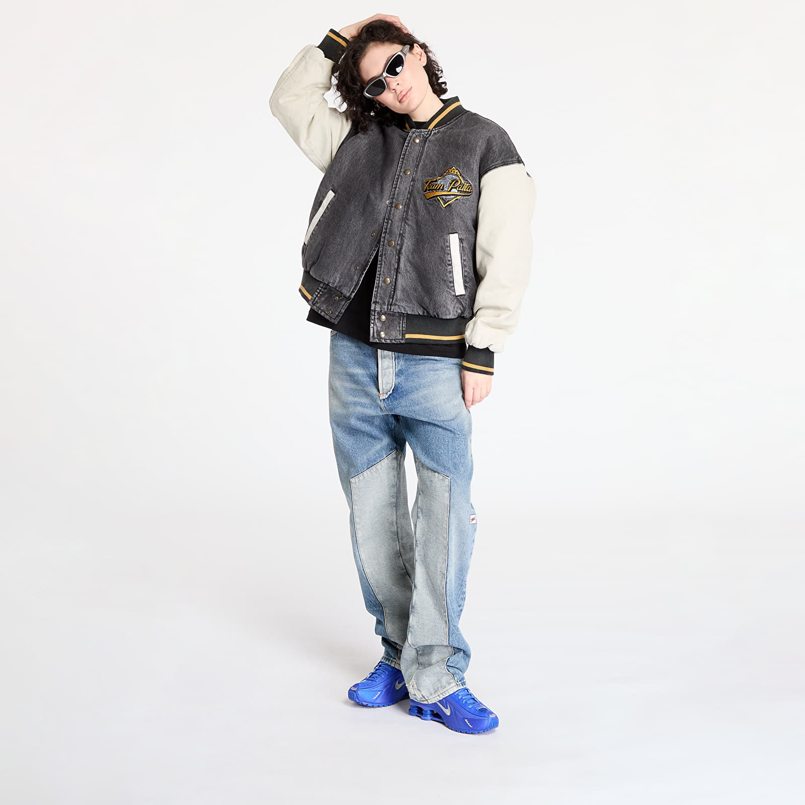 Bombery Patta Homerun Denim Varsity Jacket UNISEX Black
