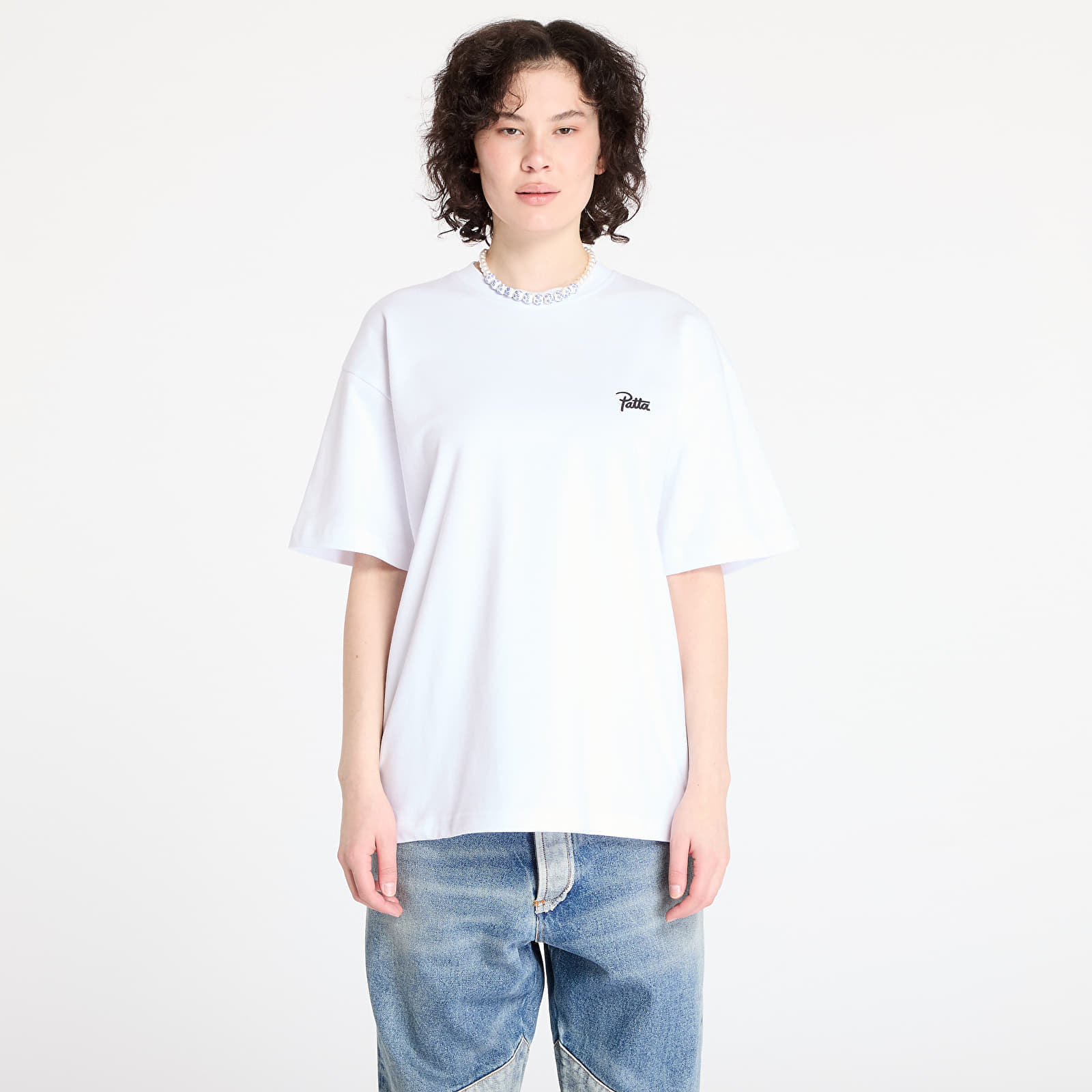 Tricou Patta Basic Script Logo T-Shirt UNISEX White - 1 | YEO