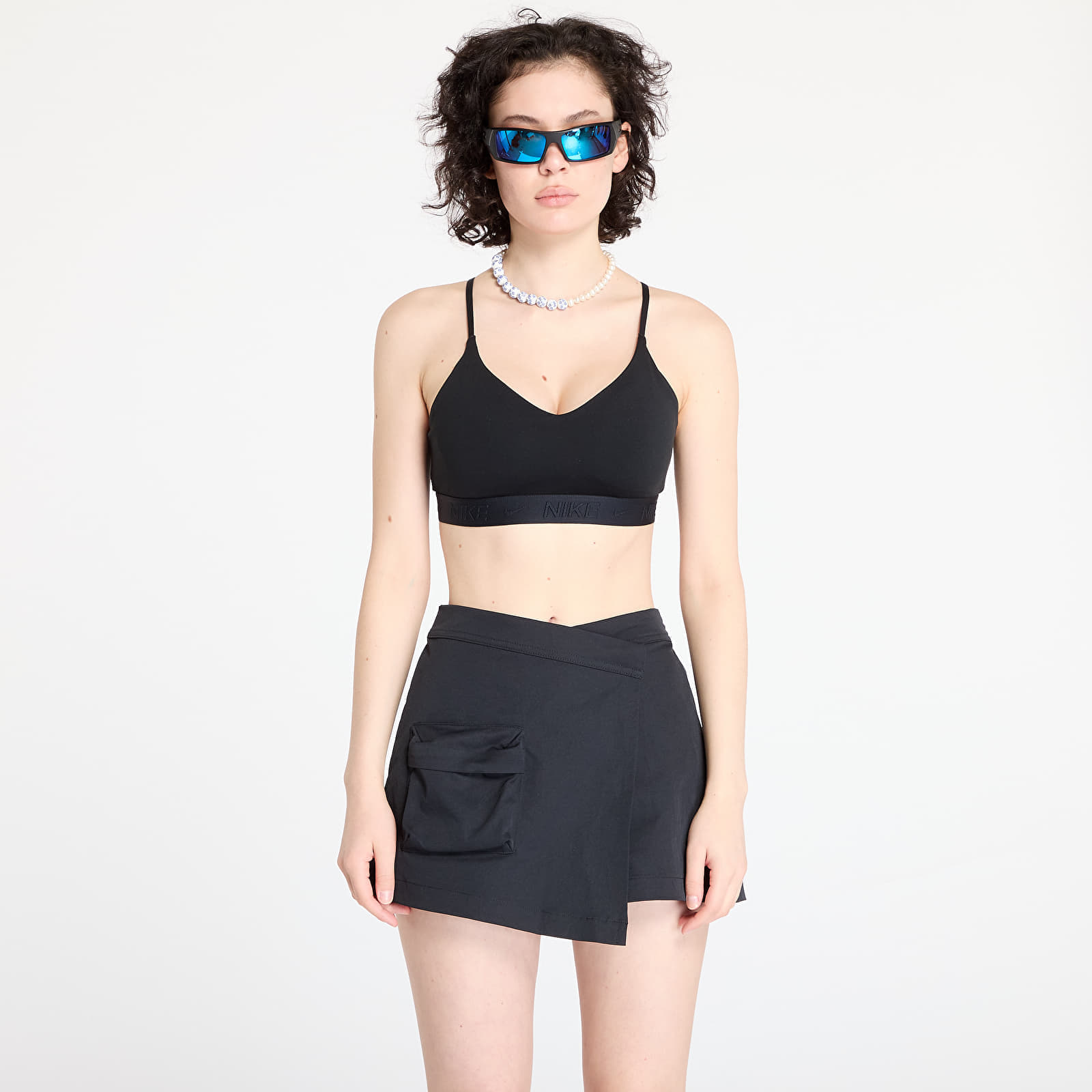 Reggiseno Nike Indy Light Support Women's Padded Adjustable Sports Bra Black/ Black M