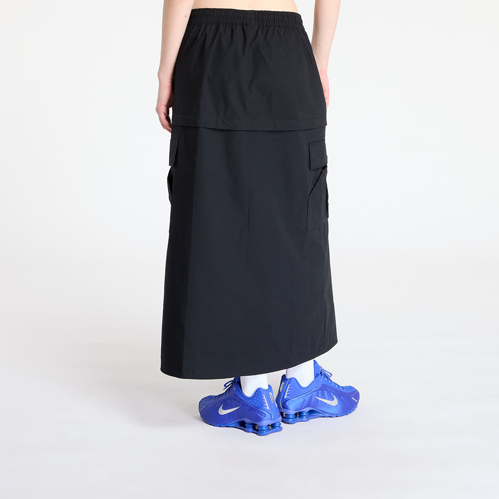 Röcke Nike Sportswear Essential Women's Mid-Rise Woven Cargo Midi Skirt Black/ White