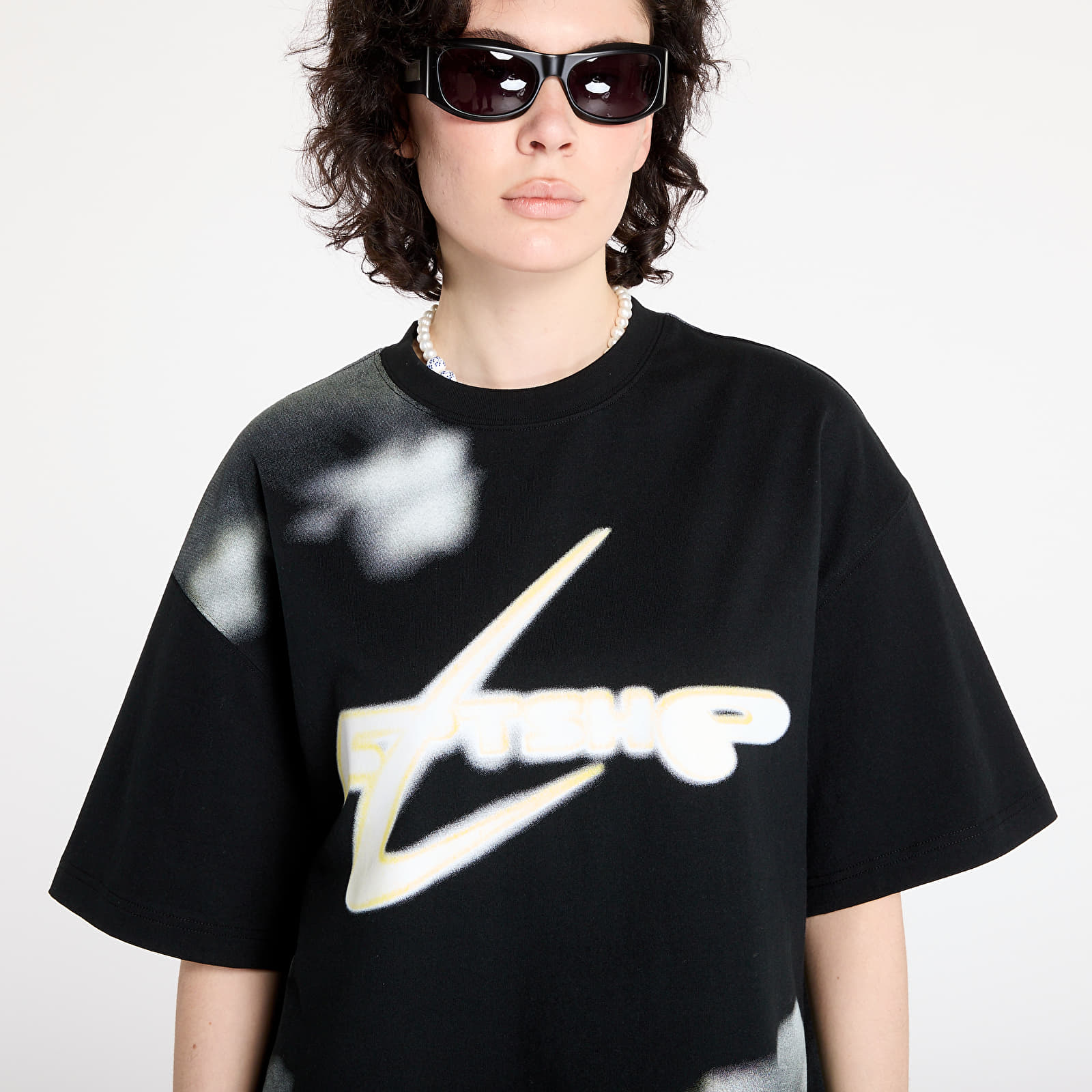 Pólók Walking Art By FTSHP T-Shirt UNISEX Black Clouds