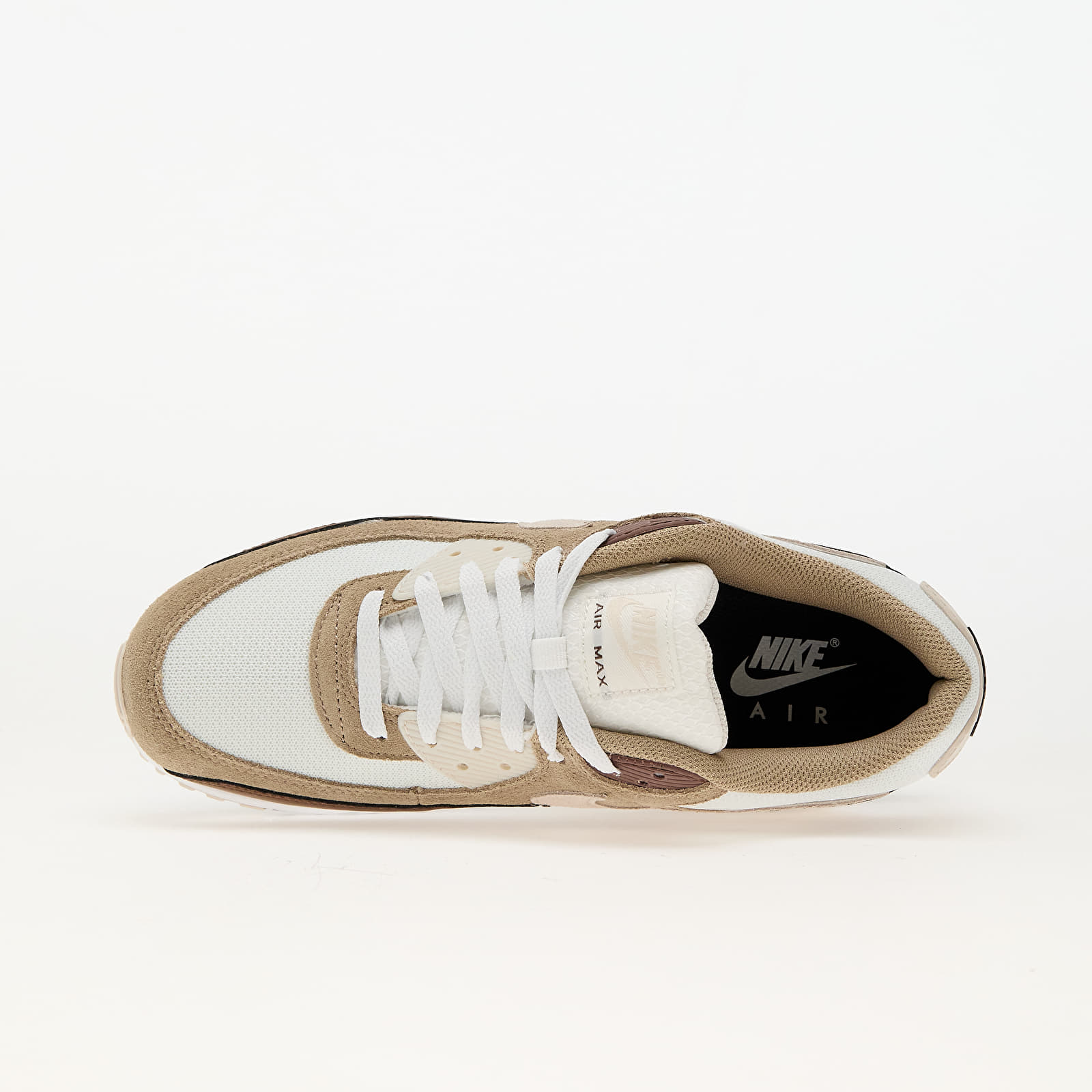Herren Sneaker und Schuhe Nike Air Max 90 Summit White Black Khaki Lt Orewood Brn Footshop